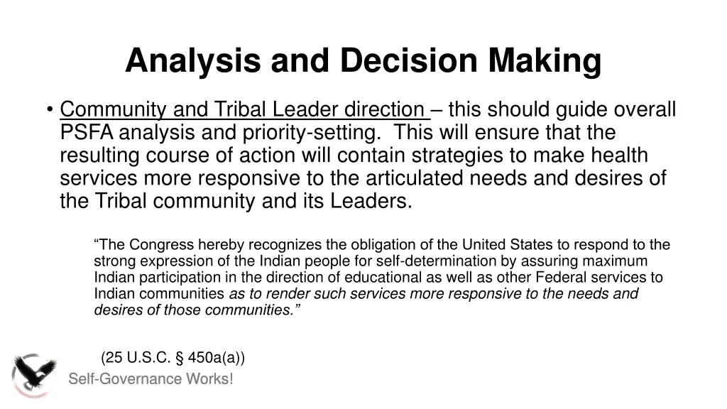 analysis and decision making