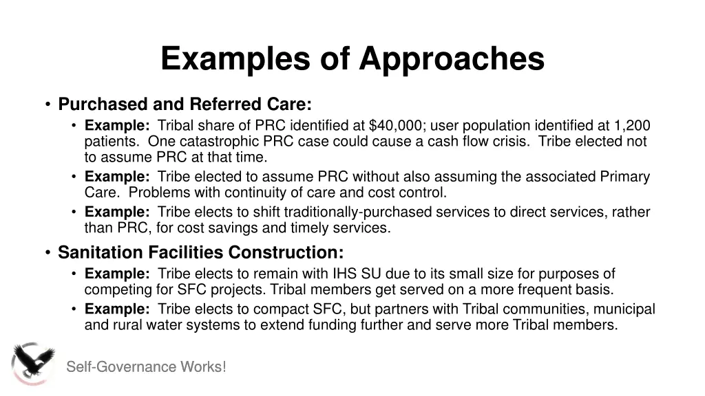 examples of approaches 1