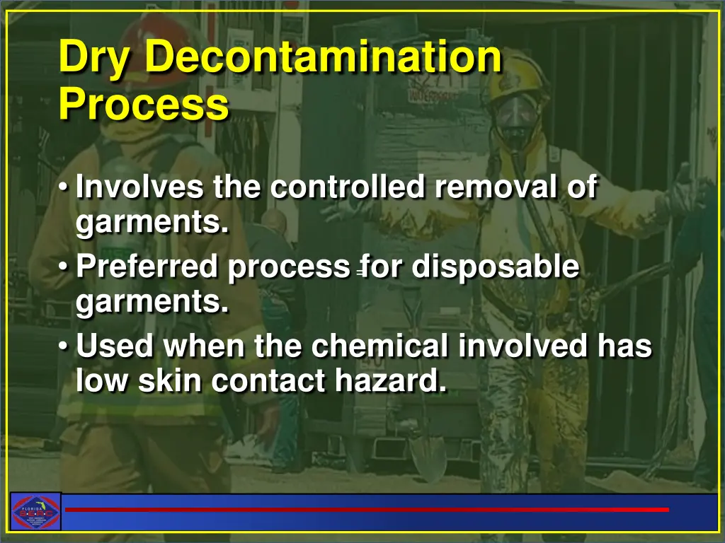 dry decontamination process