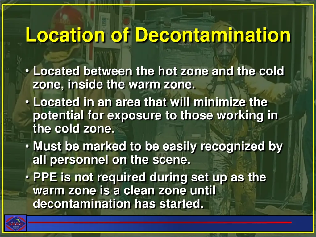 location of decontamination