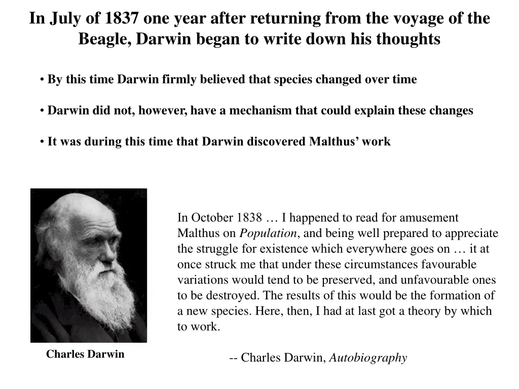 in july of 1837 one year after returning from