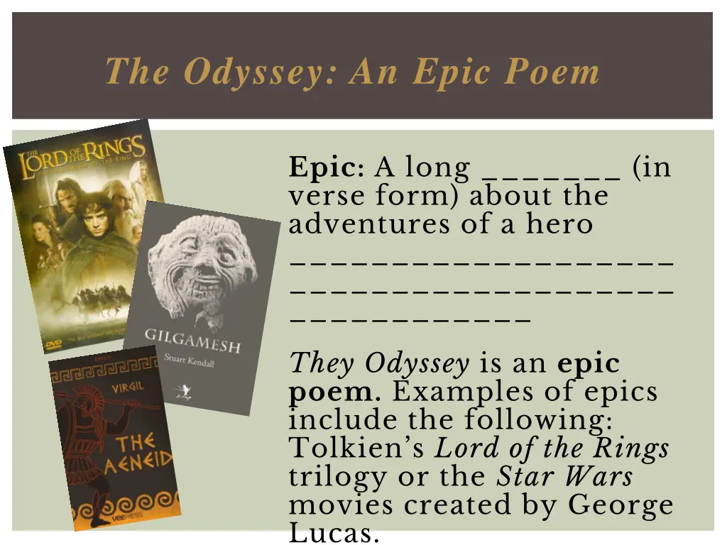 the odyssey an epic poem