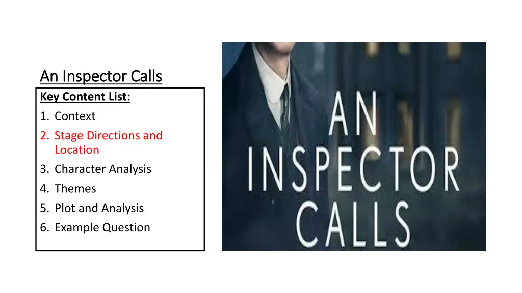 an inspector calls an inspector calls key content 1