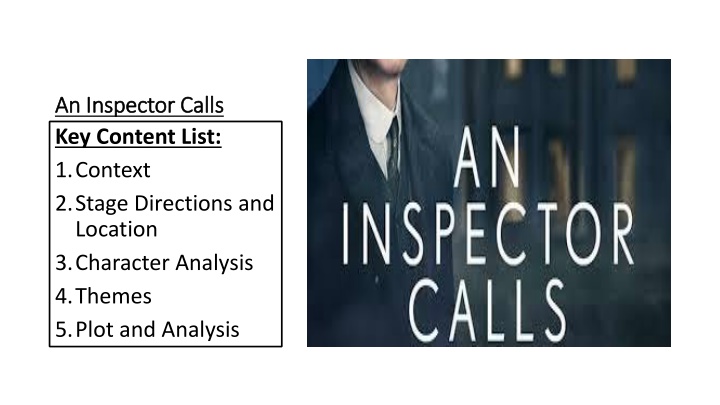 an inspector calls an inspector calls key content