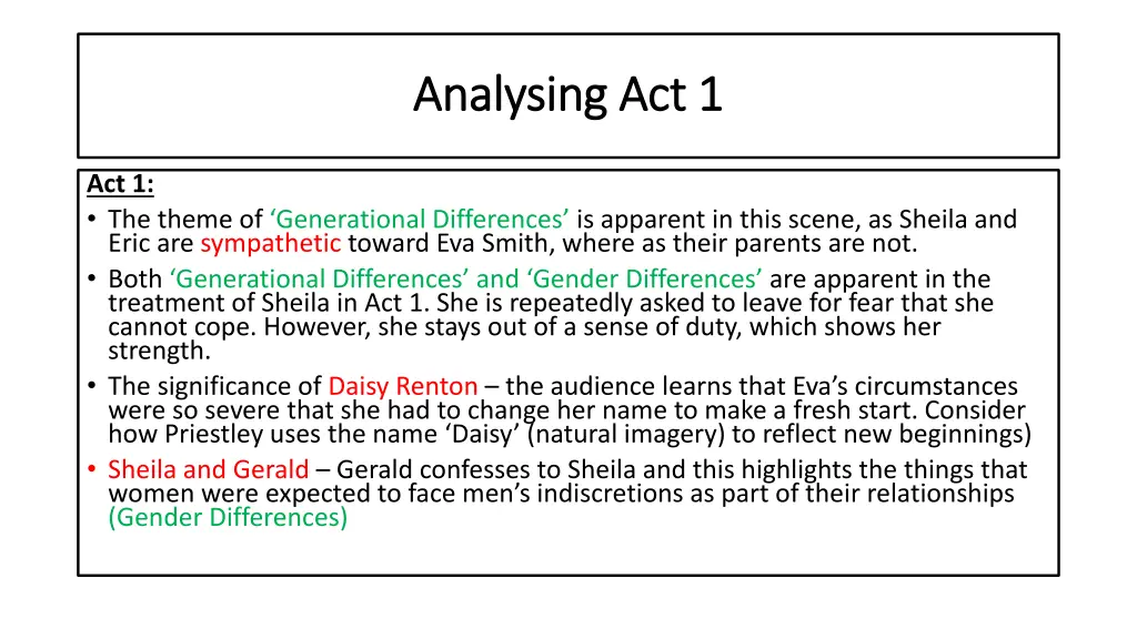 analysing act 1 analysing act 1
