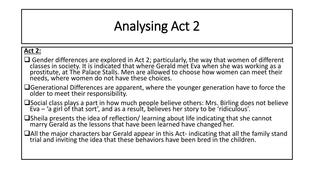 analysing act 2 analysing act 2