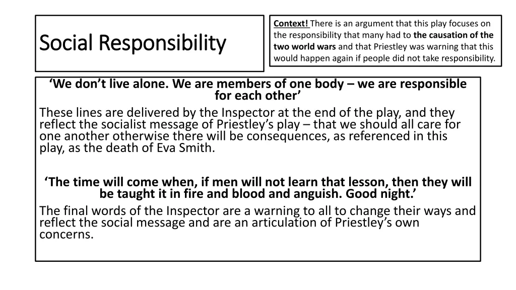 context there is an argument that this play