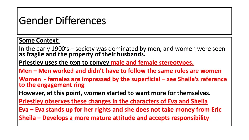 gender differences gender differences