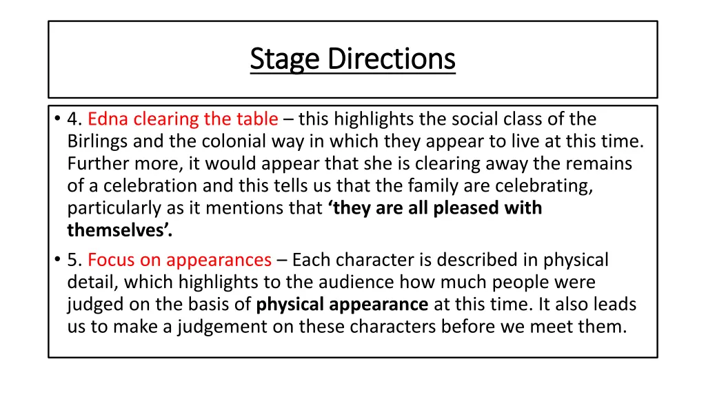 stage directions stage directions 1