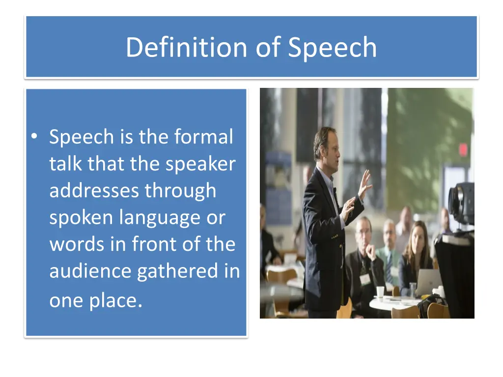 definition of speech