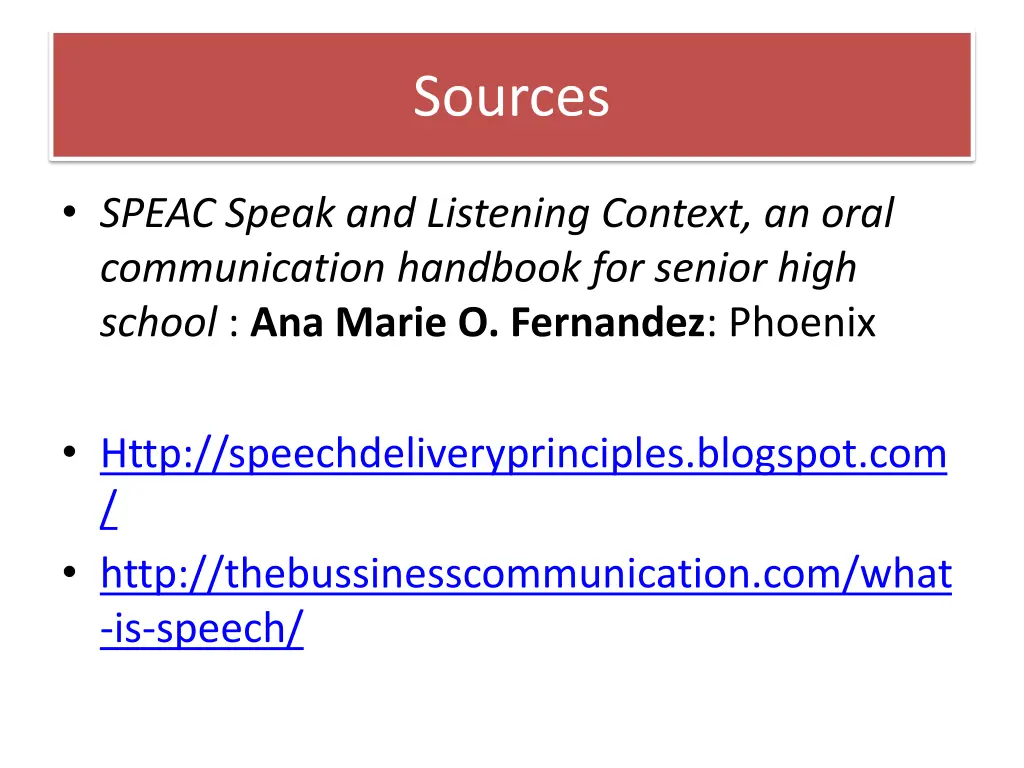 sources