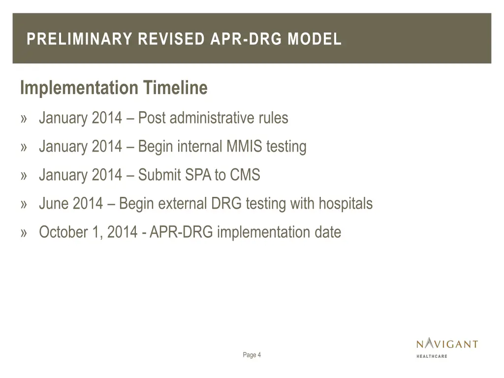 preliminary revised apr drg model