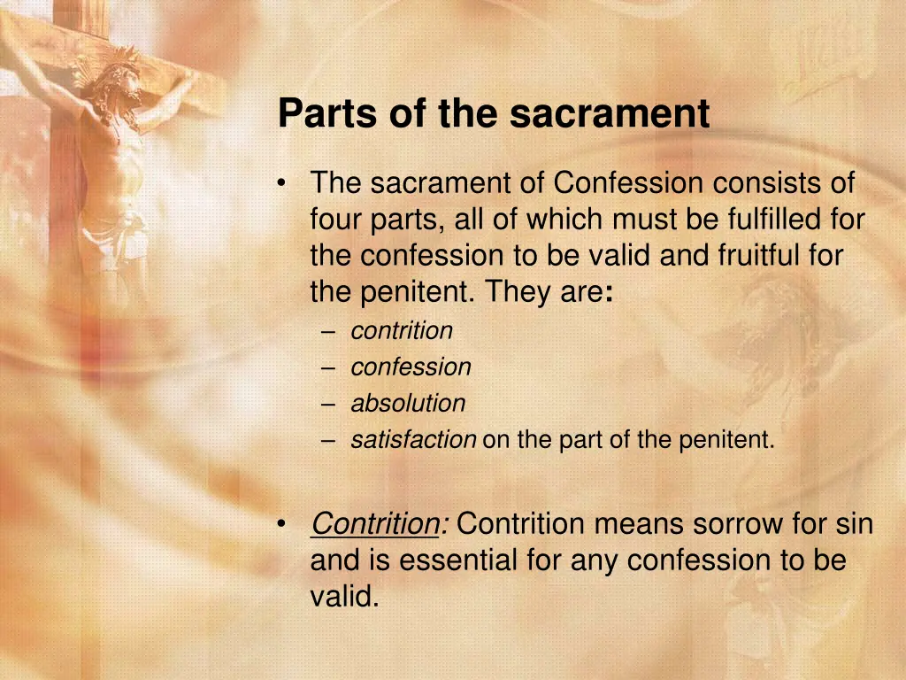 parts of the sacrament