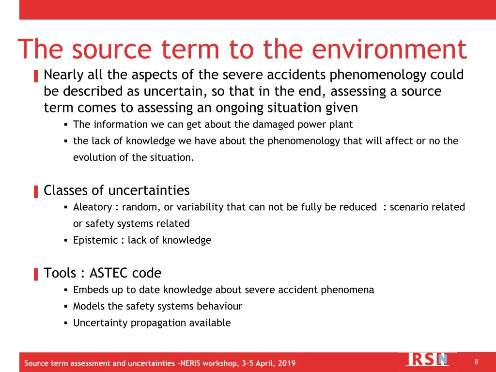 the source term to the environment nearly
