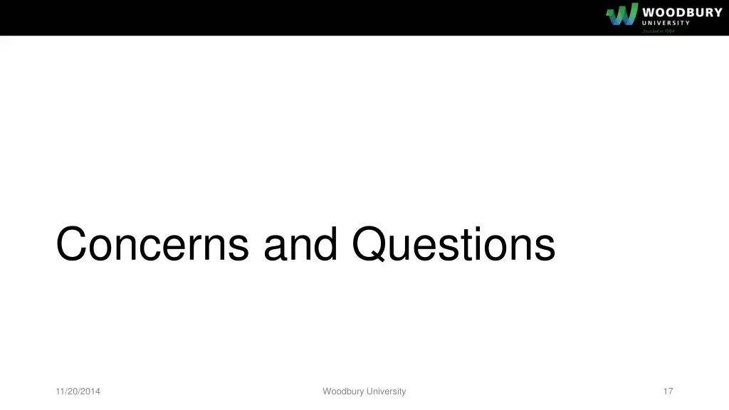 concerns and questions