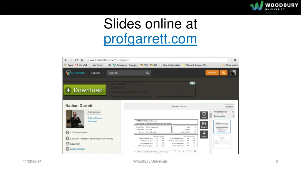slides online at profgarrett com