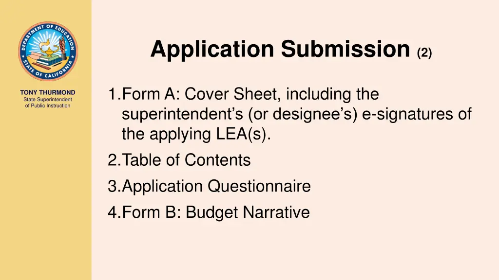 application submission 2