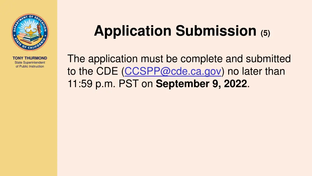 application submission 5