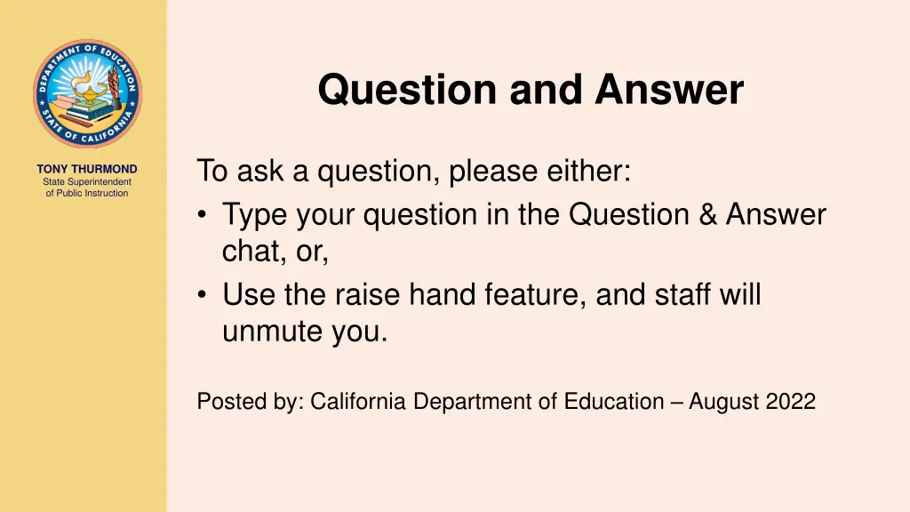 question and answer