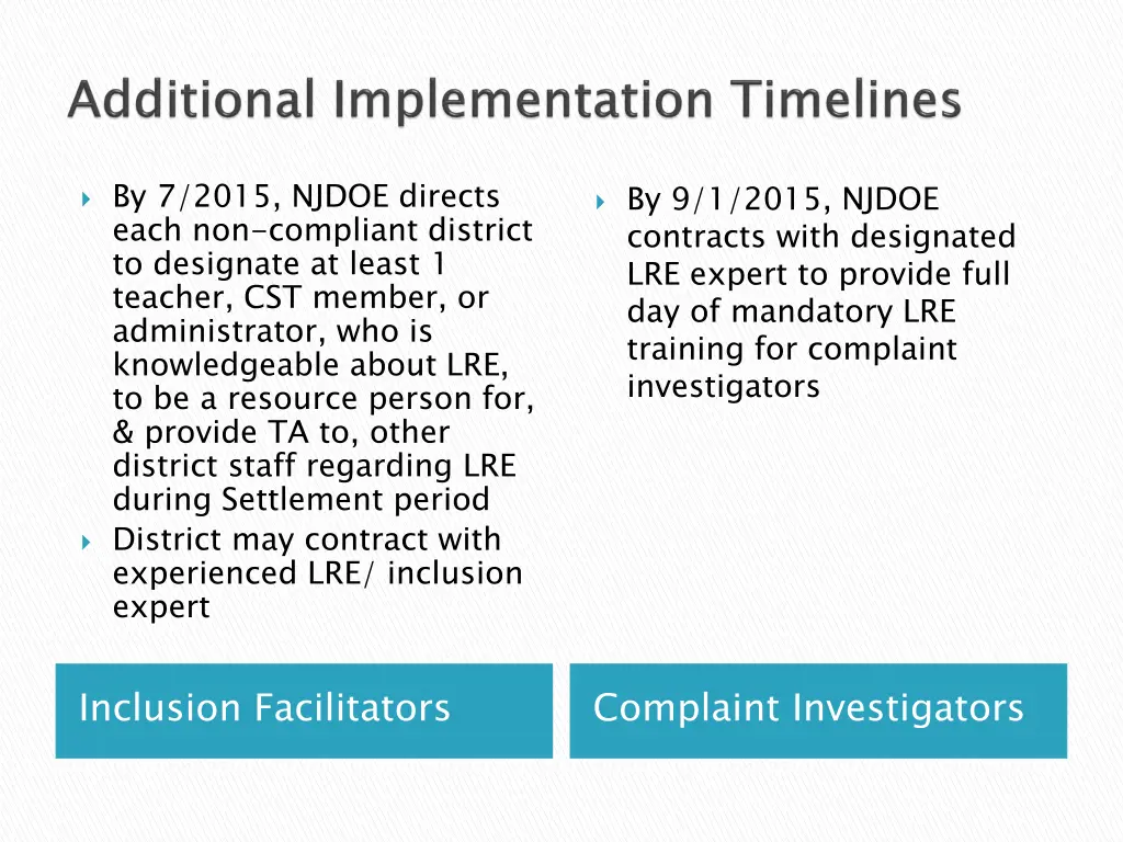 by 7 2015 njdoe directs each non compliant