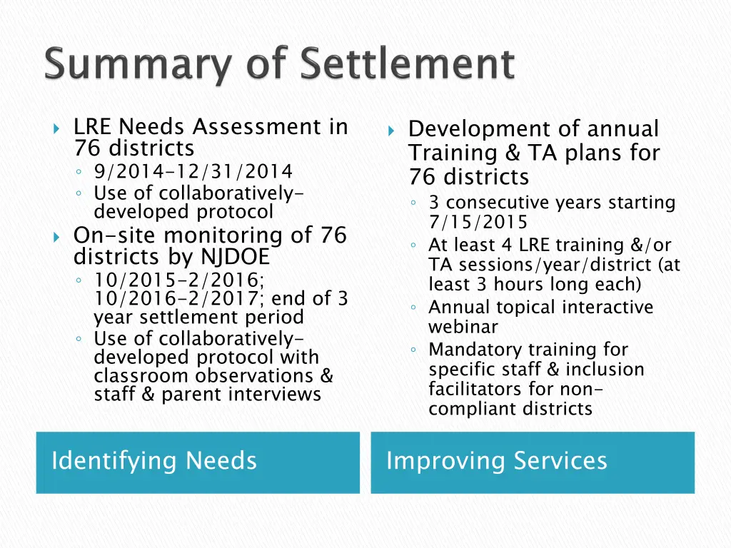 lre needs assessment in 76 districts 9 2014