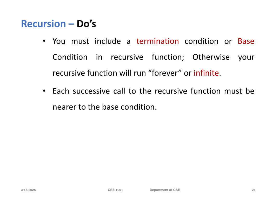 recursion do s