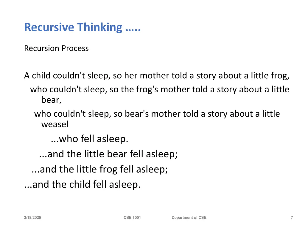 recursive thinking