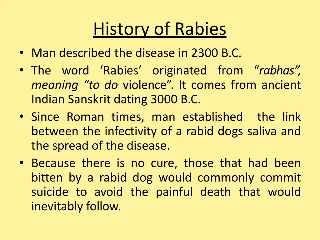 history of rabies