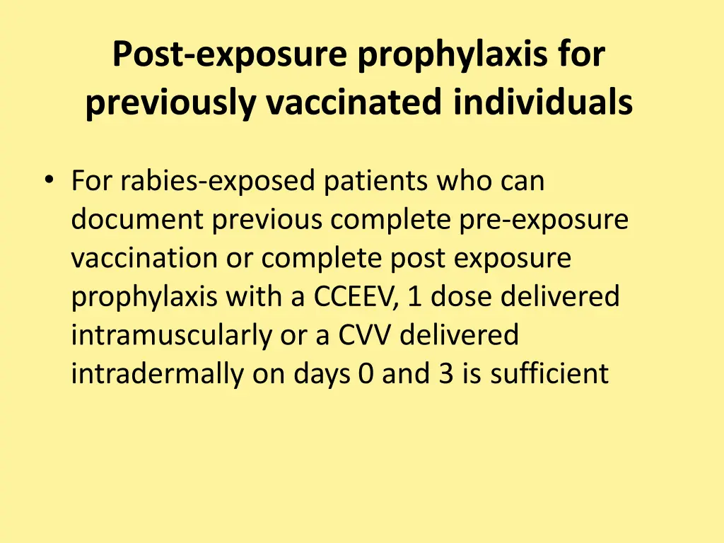 post exposure prophylaxis for previously