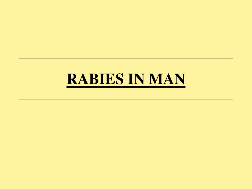 rabies in man