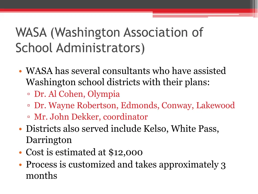 wasa washington association of school