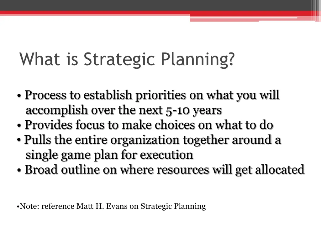 what is strategic planning
