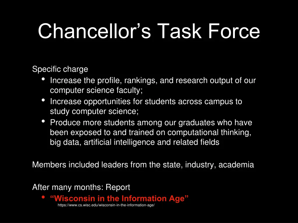 chancellor s task force