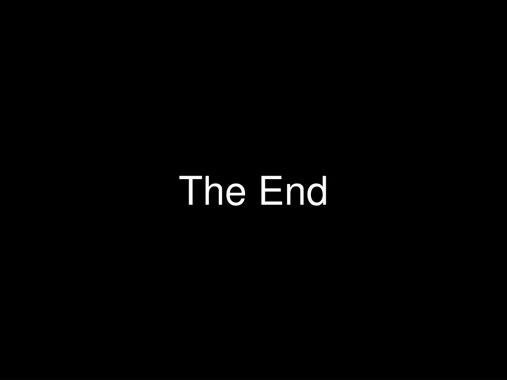 the end