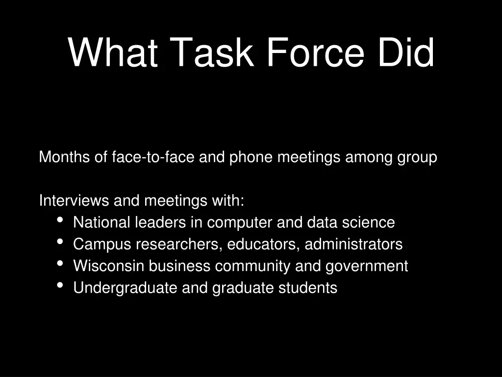 what task force did