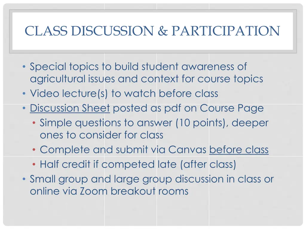 class discussion participation
