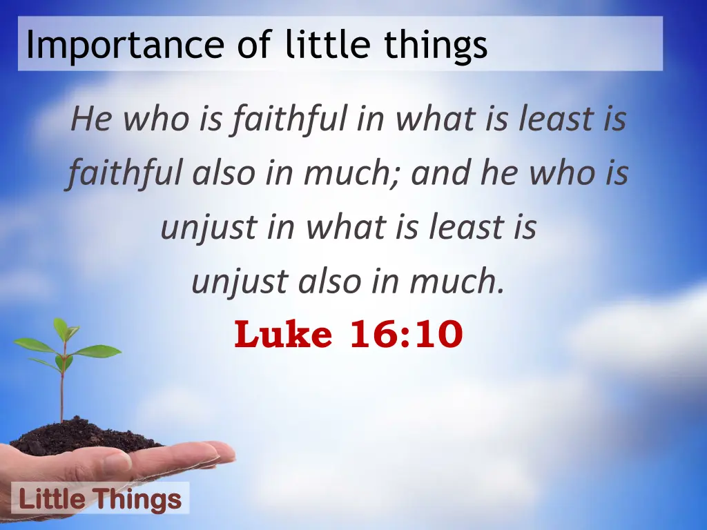 importance of little things 1