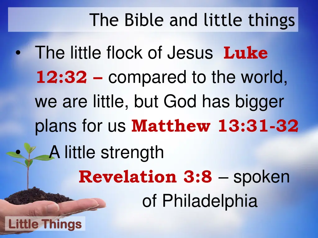 the bible and little things 11