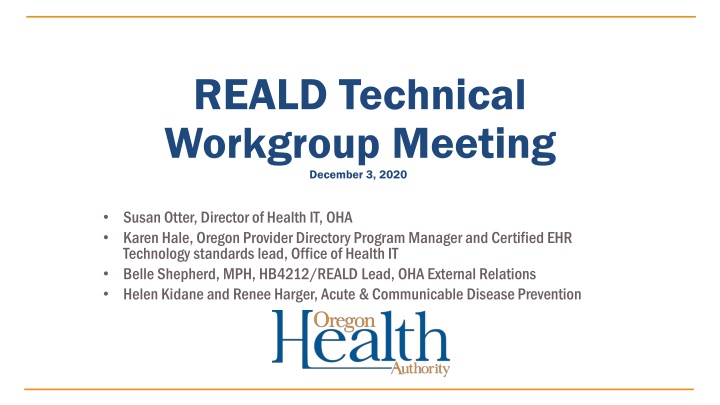 reald technical workgroup meeting december 3 2020