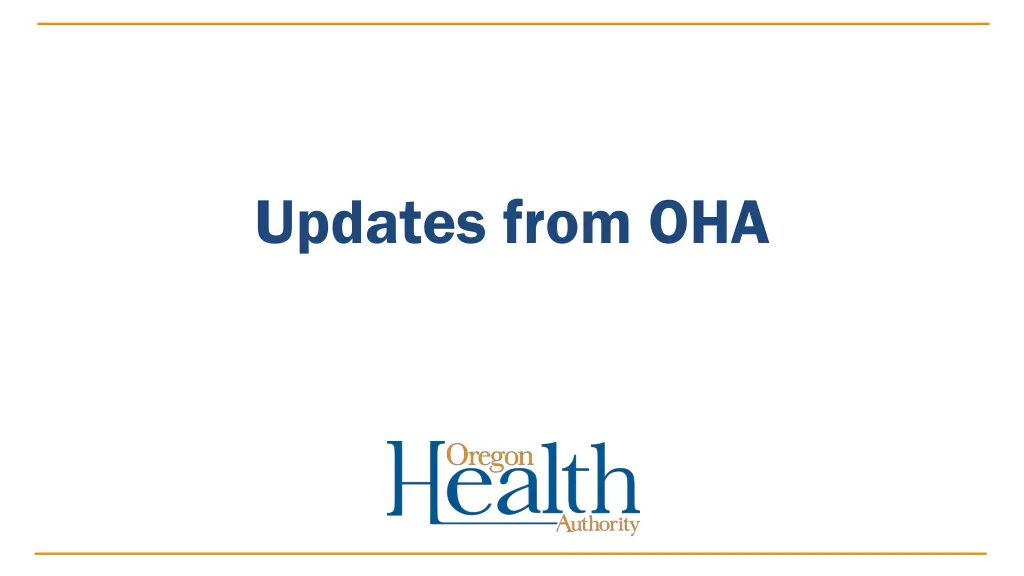 updates from oha