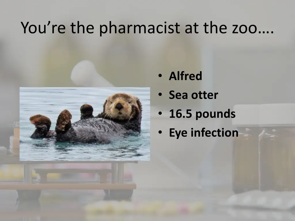 you re the pharmacist at the zoo 2