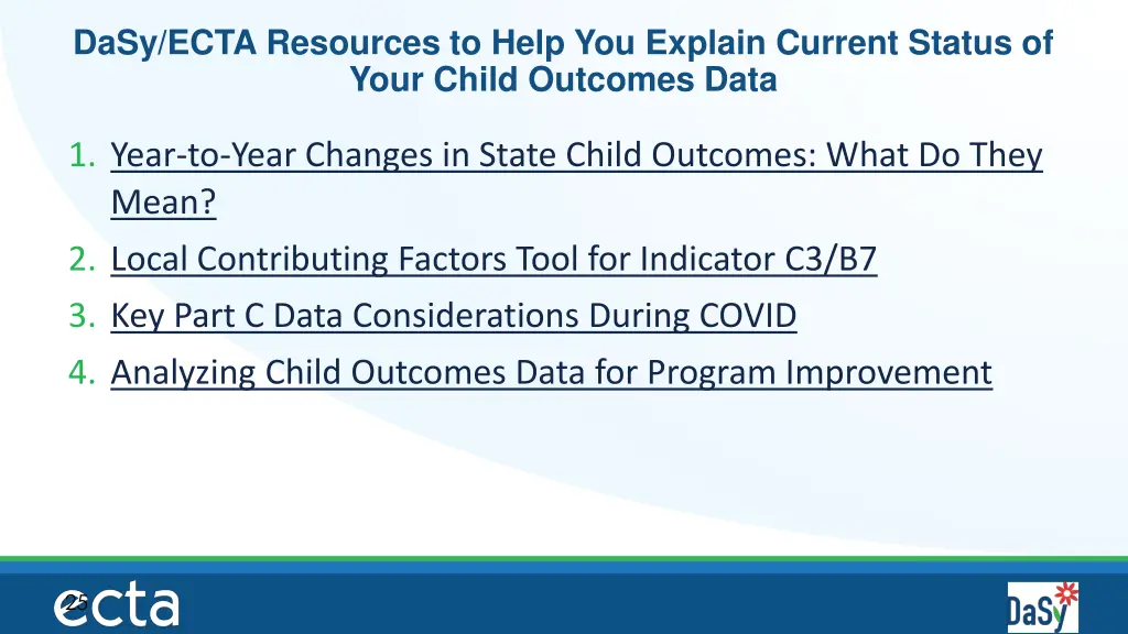 dasy ecta resources to help you explain current