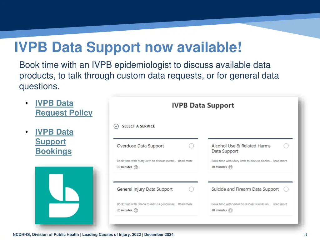 ivpb data support now available book time with