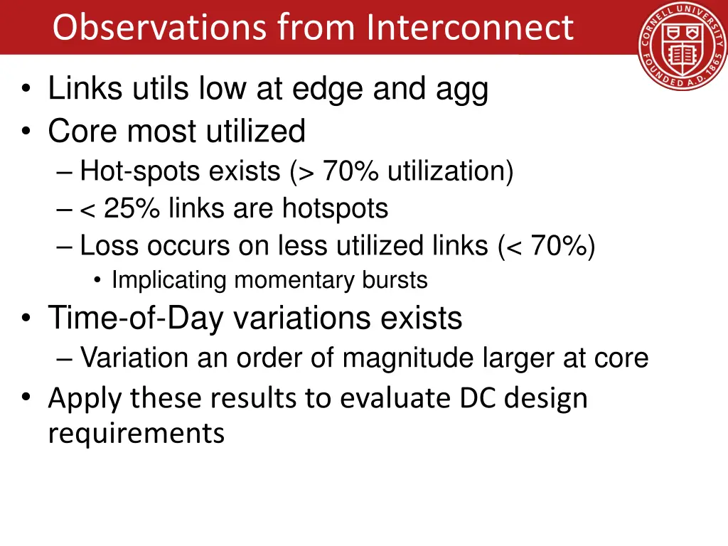 observations from interconnect