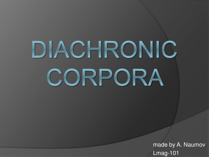 diachronic corpora