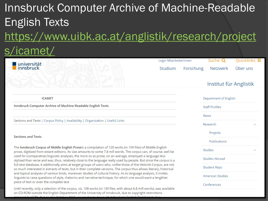 innsbruck computer archive of machine readable