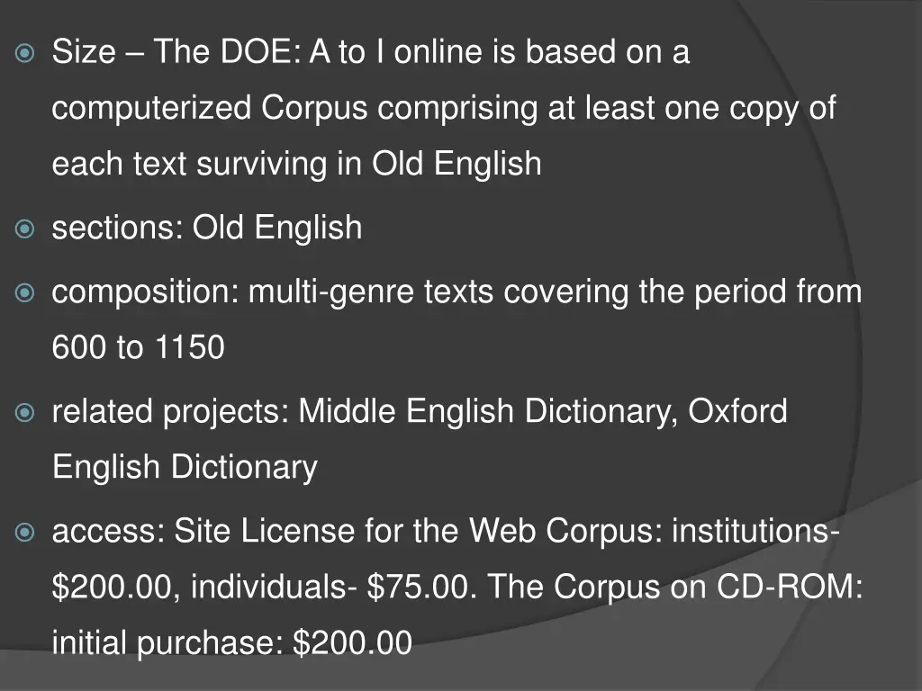 size the doe a to i online is based on a