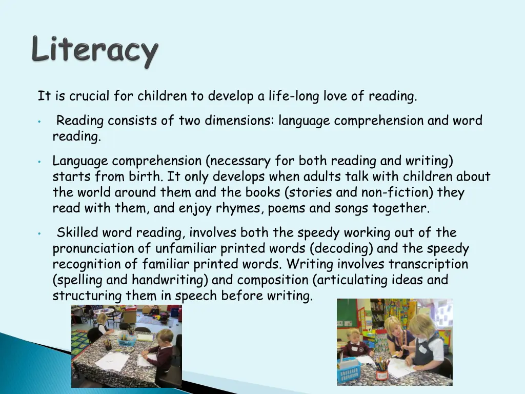 it is crucial for children to develop a life long