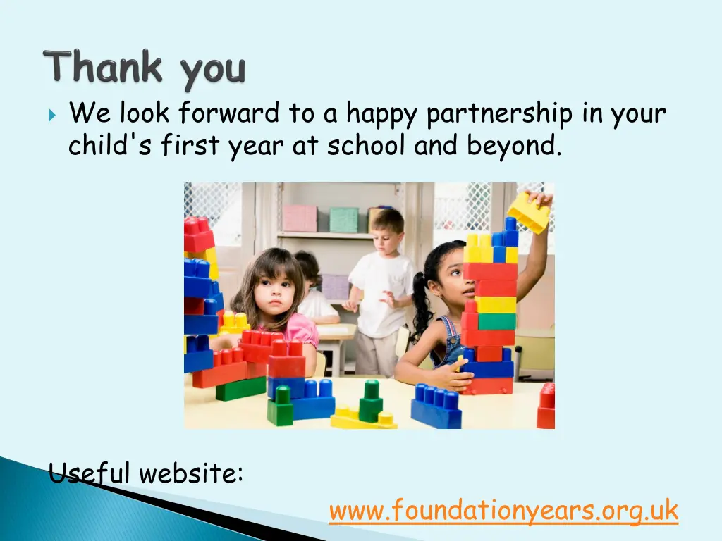 we look forward to a happy partnership in your