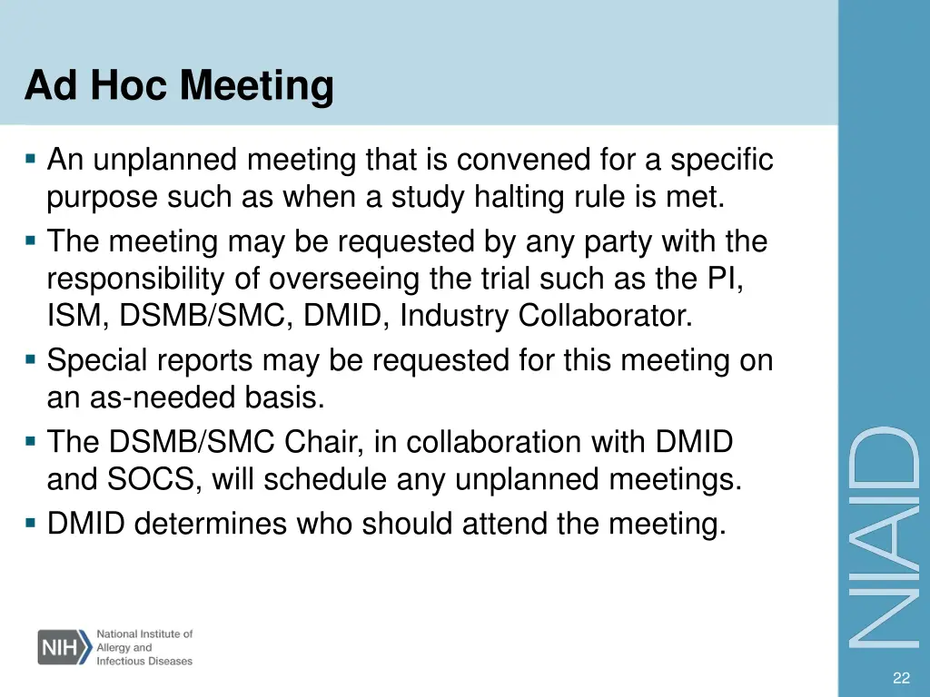 ad hoc meeting